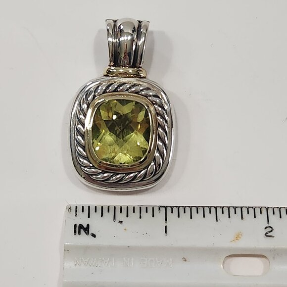 Vintage XL David Yurman 925/14K Lemon Quartz Albion Enhancer - Picture 10 of 10